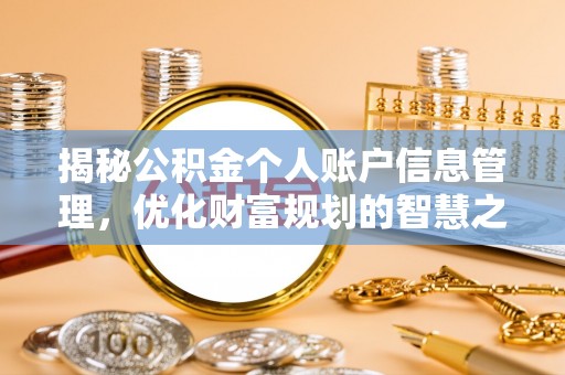 扬州揭秘公积金个人账户信息管理，优化财富规划的智慧之选